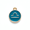 Alloy Enamel Pendants X-ENAM-S124-01B-05K-2
