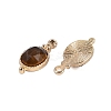 Natural Tiger Eye Faceted Pendans KK-L218-003G-05-2