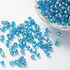 Bicone AB Color Plated Eco-Friendly Transparent Acrylic Beads TACR-A003-4mm-26-1