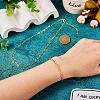 Brass Heart Link Chain Bracelet & Necklace with 304 Stainless Steel Lobster Claw Clasps SJEW-TA0001-03-6