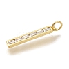 Rack Plating Brass Micro Pave Cubic Zirconia Pendants X-KK-I720-48G-2