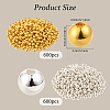 1200Pcs 2 Colors CCB Plastic Beads CCB-PA0001-04B-2
