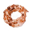 Natural Red Rabbit Fur Rutilated Quartz Beads Strands G-K395-A03-01-3