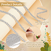Polyester Braided Metallic Lace Trim SRIB-WH0011-180D-02-4