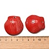 Seashell Shaped Porcelain Pendants PORC-O003-01B-08-3