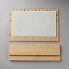 Rectangle Wood Necklace Organizer Display Stands with Velvet Mat AJEW-WH0166-37-1