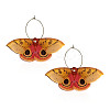 Butterfly Alloy Acrylic Hoop Earrings FS-WG09DCE-07-1