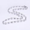 Non-Tarnish 304 Stainless Steel Chain Necklaces STAS-P164-10P-1