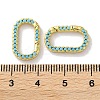 Rack Plated Brass Micro Pave Cubic Zirconia Clasps KK-Z039-06A-G-3