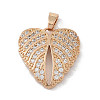 Brass Micro Pave Cubic Zirconia Pendants KK-P273-10A-KCG-1