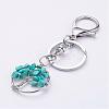 Synthetic Turquoise Keychain KEYC-P032-C12-1