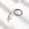 Brass Micro Pave Cubic Zirconia Hoop Earrings EJEW-P322-01P-3