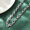 304 Stainless Steel Link Chain Necklaces for Women Men NJEW-Z093-01P-1