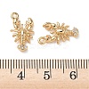 Brass Micro Pave Clear Cubic Zirconia Pendants KK-D261-05G-3