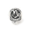 Brass Clear Cubic Zirconia European Beads FIND-M049-01AS-03-1