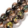 Handmade Dichroic Foil Glass Beads Strands DICH-U001-03B-1