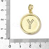 Brass Micro Pave Clear Cubic Zirconia Pendants KK-L253-17G-Y-3