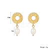 Golden Circle Pendant with Freshwater Pearl Earrings for Women SL1409-2-1