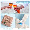 Sea Animal Glass Wine Glass Charms AJEW-GA00018-6