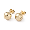 Rack Plating Brass Round Ball Stud Earrings for Women EJEW-F294-08E-G-2