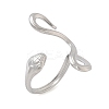 304 Stainless Steel Open Cuff Rings for Women RJEW-A079-06D-P-4