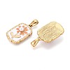 304 Stainless Steel & Enamel & ABS Imitation Pearl Pendants STAS-T072-144A-G-2