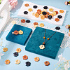 90Pcs 6 Colors 2-Hole Wood Flower Buttons BUTT-TA0001-40D-8