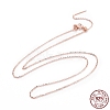 925 Sterling Silver Beadable Necklaces STER-I021-01RG-4