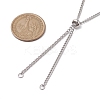 Tarnish Resistant Adjustable 304 Stainless Steel Curb Chains Necklaces Making AJEW-JB01214-01-2