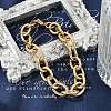 304 Stainless Steel Cable Chain Bracelets for Women Men BJEW-F488-34G-2