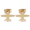 PVD Vacuum Plating 304 Stainless Steel Stud Earrings for Women EJEW-A048-21G-1