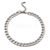 Non-Tarnish 304 Stainless Steel Cuban Link Chain Necklace LS-BJEW-B072-04P-1