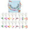 16Pcs 8 Style Ice Cream & Cake Handmade Polymer Clay Imitation Food Pendant Stitch Markers HJEW-NB00031-1