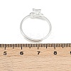 925 Sterling Silver Adjustable Finger Rings for Women RJEW-P157-01S-4