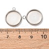 Tarnish Resistant 304 Stainless Steel Pendant Cabochon Settings STAS-K202-03E-P-3