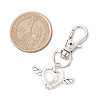 Acrylic Imitation Pearl Heart with Alloy Wings Pendant Decorations HJEW-JM03986-3