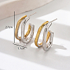 Geometric Outline Design 304 Stainless Steel Double-layer Stud Earrings for Women SL0180-2-2