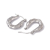 Non-Tarnish 304 Stainless Steel Thick Hoop Earrings for Women EJEW-E199-11P-2