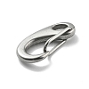 304 Stainless Steel Push Gate Snap Keychain Clasp Findings STAS-B082-04A-P-3