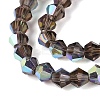 AB Color Plated Transparent Glass Beads Strands GLAA-G127-01-02U-4
