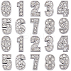 50POcs 10 Styles Alloy Rhinestone Slide Charms FIND-SC0009-79-1