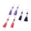 Faux Suede Tassel Dangle Earrings EJEW-JE04099-M-1