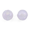 Electroplate Acrylic European Beads OACR-N010-064-3