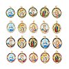 Brass Micro Pave Cubic Zirconia Pendants ZIRC-E006-01G-M-1