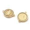 Rack Plating Brass Micro Pave Clear Cubic Zirconia Religion Virgin Mary Connector Charms KK-H449-61G-01-NR-2