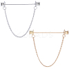 Zinc Alloy Hanging Chain Brooches FIND-GF0006-87C-1