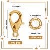 400Pcs Zinc Alloy Lobster Claw Clasps FIND-SP0001-29G-2