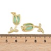 Brass Micro Pave Clear Cubic Zirconia Pendants KK-A269-39G-3