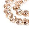 Electroplate Transparent Glass Beads Strands EGLA-B012-AB13-3