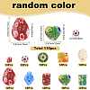 110Pcs 10 Styles Handmade Millefiori Glass Beads LK-SC0001-01-2